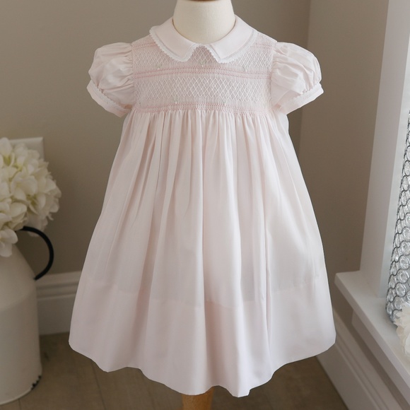 RARE Smocked Dress Pink Embroidery Vintage Feltman Brothers 24 Month/2T Like New - Picture 1 of 8